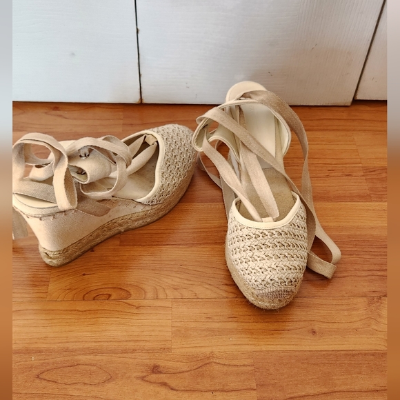 Ralph Lauren collection Espadrille tie around Wedge size 9B - Picture 5 of 6